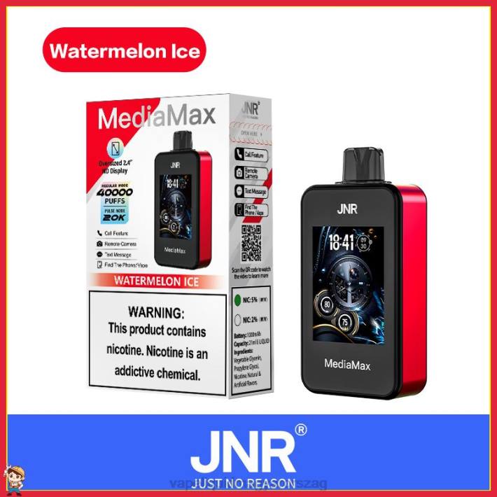 Vape liquid - görögdinnye jég JNR MediaMax 40k puff J2XZ18