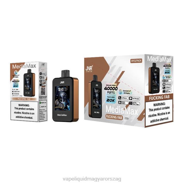 Vape liquid - kibaszott fab JNR MediaMax 40k puff J2XZ13